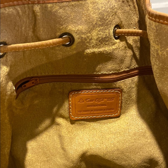 Vintage bucket bag La Tour Eiffel Elegant White and Tan - read description - Picture 7 of 11